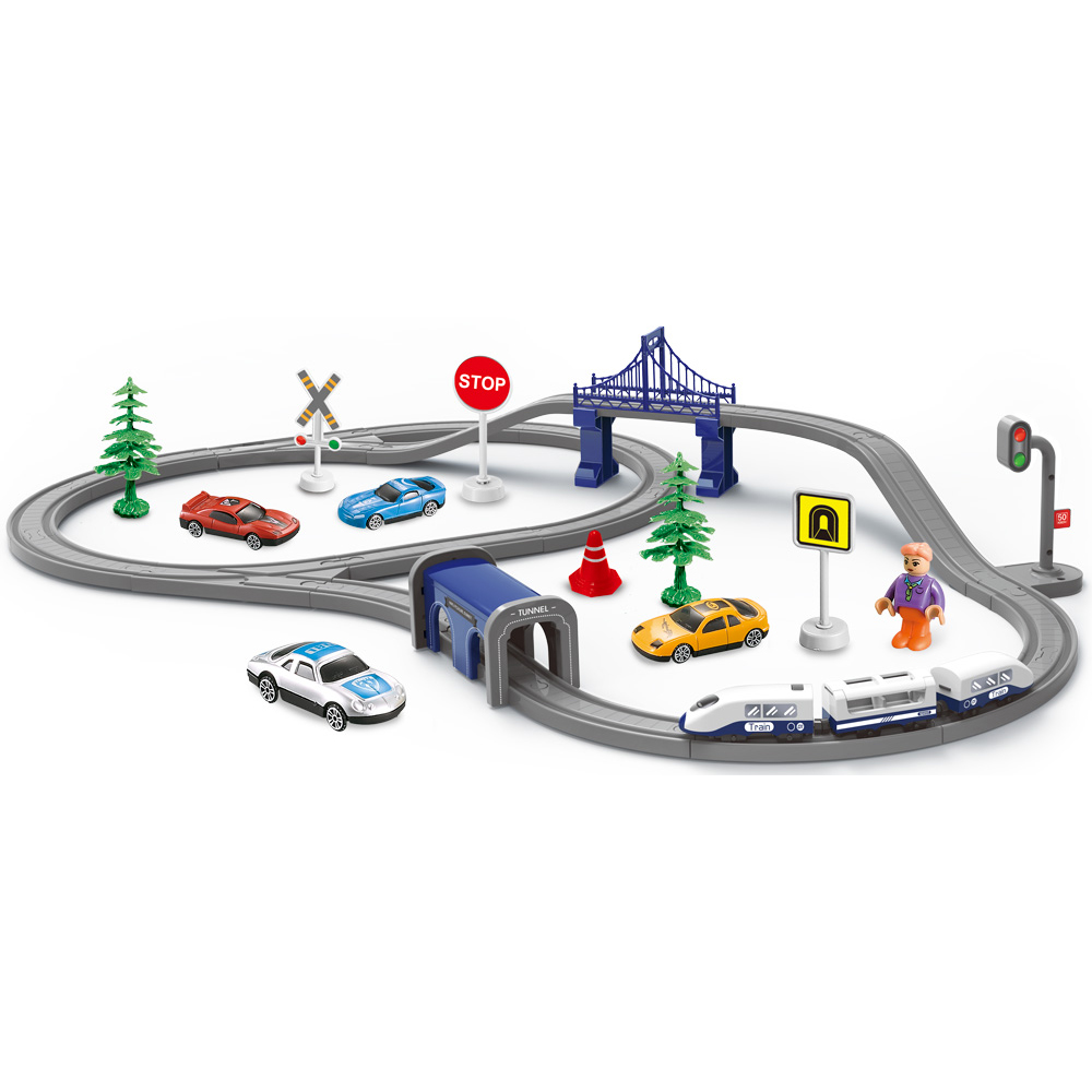 Детская Железная дорога "Городской Экспресс" Zipp Toys, Детский трек ЖД с аксессуарами (дорога, знаки, машинки, поезд на батарейках), 70 элементов
Детская Железная дорога "Городской Экспресс" Zipp Toys, Детский трек ЖД с аксессуарами (дорога, знаки, машинки, поезд на батарейках), 70 элементов
