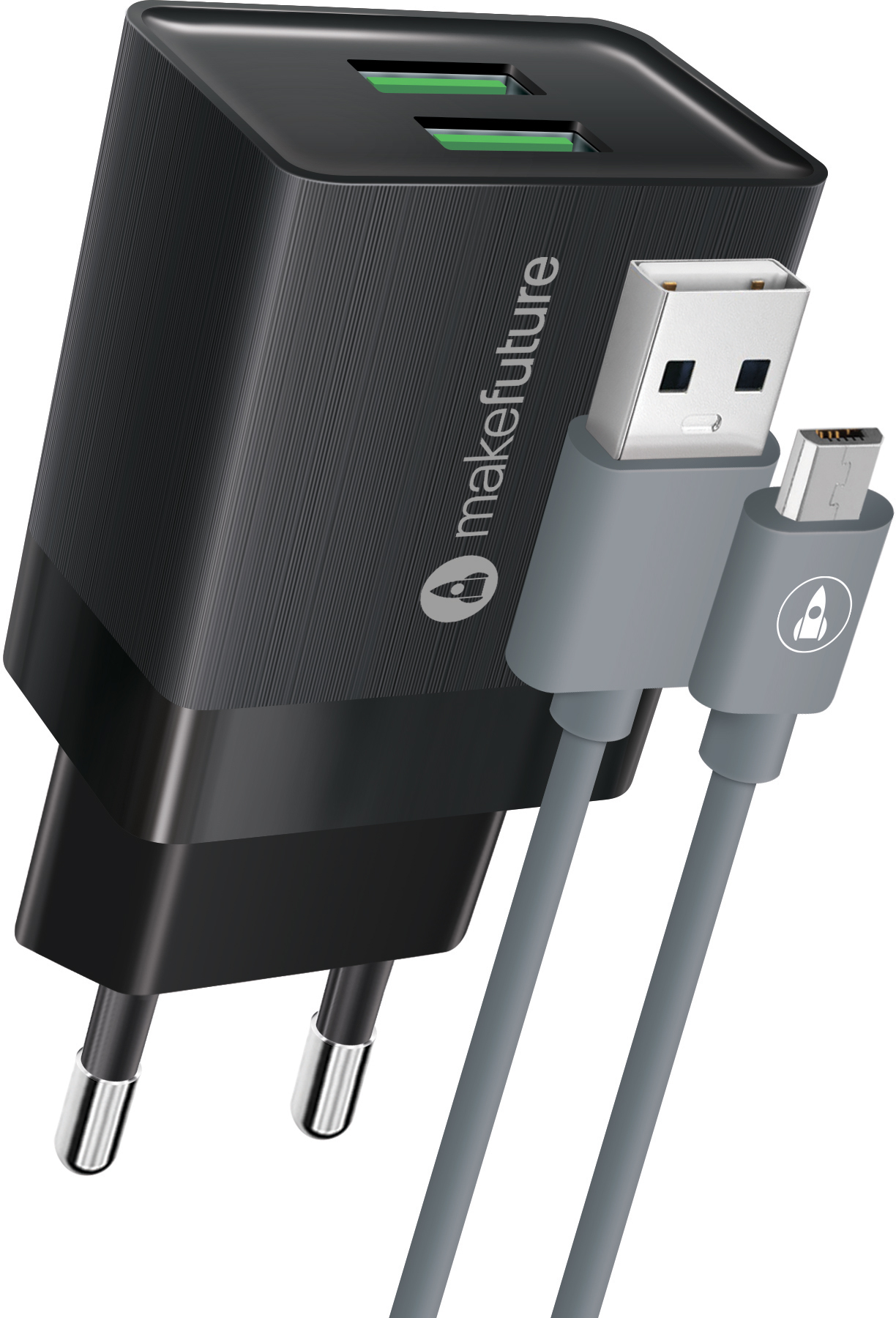 Сетевое зарядное устройство Makefuture 2.4 A 2 USB Auto-ID + кабель microUSB Black (MCWC-М22BK)
Сетевое зарядное устройство Makefuture 2.4 A 2 USB Auto-ID + кабель microUSB Black (MCWC-М22BK)