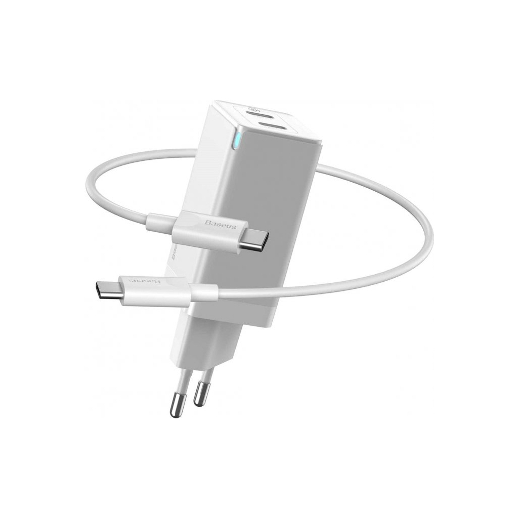 Зарядное устройство Baseus GaN2 QC C+C 45W + Cable Type-C 100W white (CCGAN-M02)
Зарядное устройство Baseus GaN2 QC C+C 45W + Cable Type-C 100W white (CCGAN-M02)