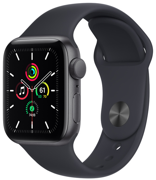 Смарт-годинник Apple Watch SE GPS 40 mm Space Grey Aluminium Case with Midnight Sport Band (MKQ13UL/A)
Смарт-годинник Apple Watch SE GPS 40 mm Space Grey Aluminium Case with Midnight Sport Band (MKQ13UL/A)