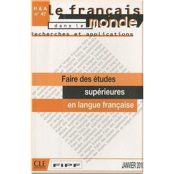 Recherches et applications n°47: Faire des etudes superieures en langue francaise. Jean-Marc Mangiante, Chantal Parpette. ISBN:9782090371192
Recherches et applications n°47: Faire des etudes superieures en langue francaise. Jean-Marc Mangiante, Chantal Parpette. ISBN:9782090371192