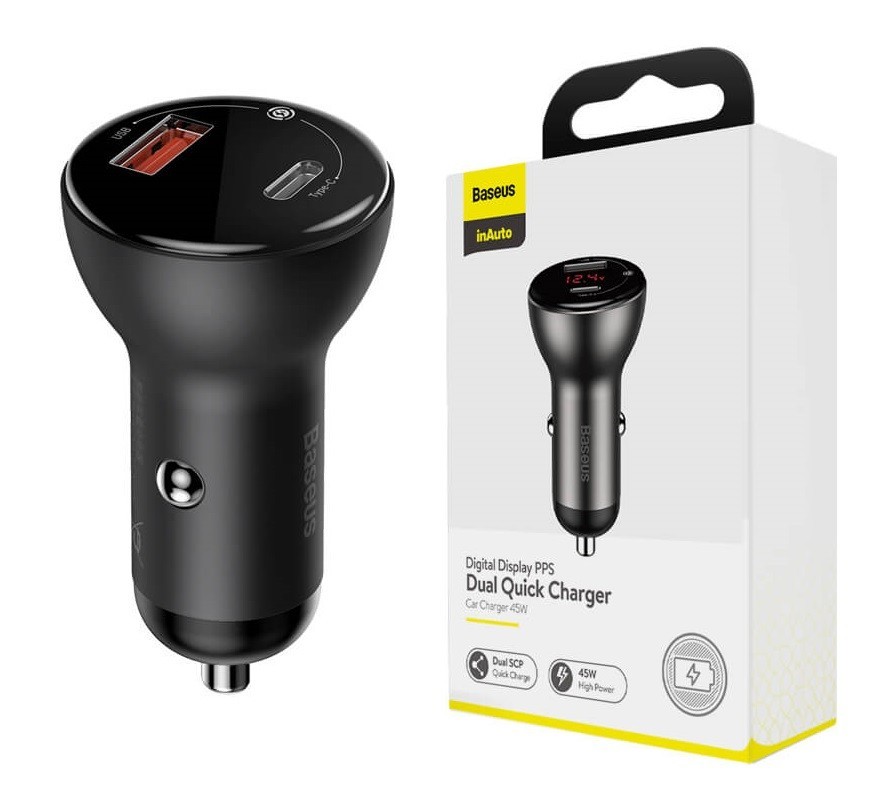 Автомобильное зарядное устройство Baseus Type-C to Type-C Cable Digital Display PPS Dual Quick Charger|1xUSB/1xType-C, 5A/45W, QC4.0/PD3.0|black
Автомобильное зарядное устройство Baseus Type-C to Type-C Cable Digital Display PPS Dual Quick Charger|1xUSB/1xType-C, 5A/45W, QC4.0/PD3.0|black
