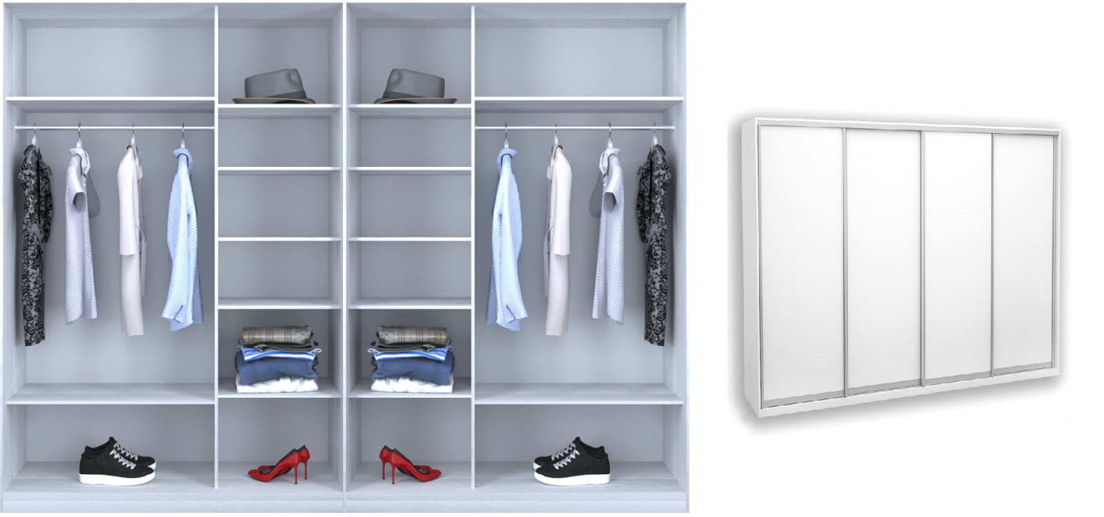 Шкаф-купе Luxe 4 двери цвет Белое дерево ДСП/ДСП/ДСП/ДСП CLS - I 250 x 220 x 45 см
Шкаф-купе Luxe 4 двери цвет Белое дерево ДСП/ДСП/ДСП/ДСП CLS - I 250 x 220 x 45 см