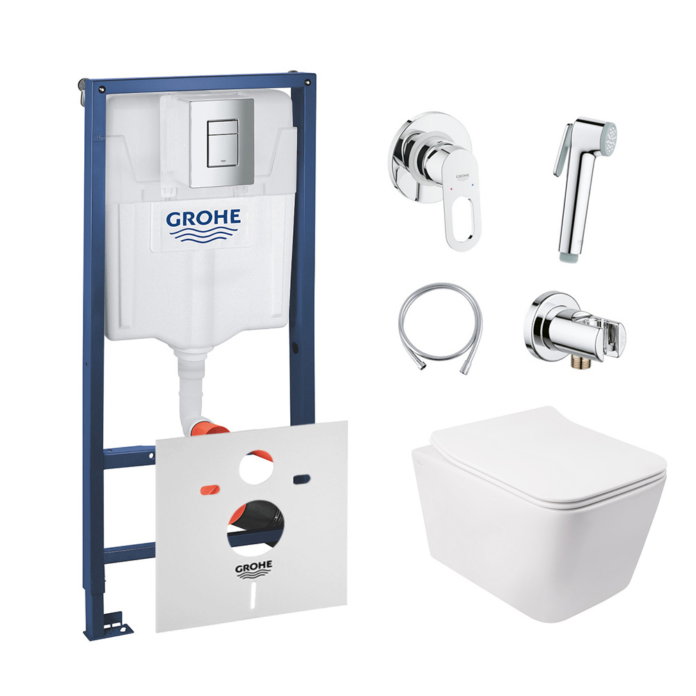 Комплект инсталляция Grohe Rapid SL 38772001 + унитаз с сиденьем Qtap Crow QT05335170W + набор для гигиенического душа со смесителем Grohe BauLoop 111042
Комплект инсталляция Grohe Rapid SL 38772001 + унитаз с сиденьем Qtap Crow QT05335170W + набор для гигиенического душа со смесителем Grohe BauLoop 111042