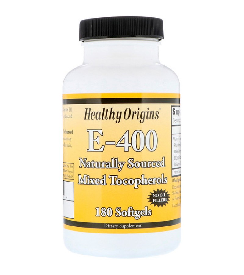 Витамин Е Смесь Токоферолов Healthy Origins Vitamin E 400 МЕ 180 капсул (444602)
Витамин Е Смесь Токоферолов Healthy Origins Vitamin E 400 МЕ 180 капсул (444602)
