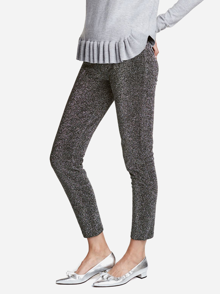 Леггинсы H&M 93972611 L Серебристые