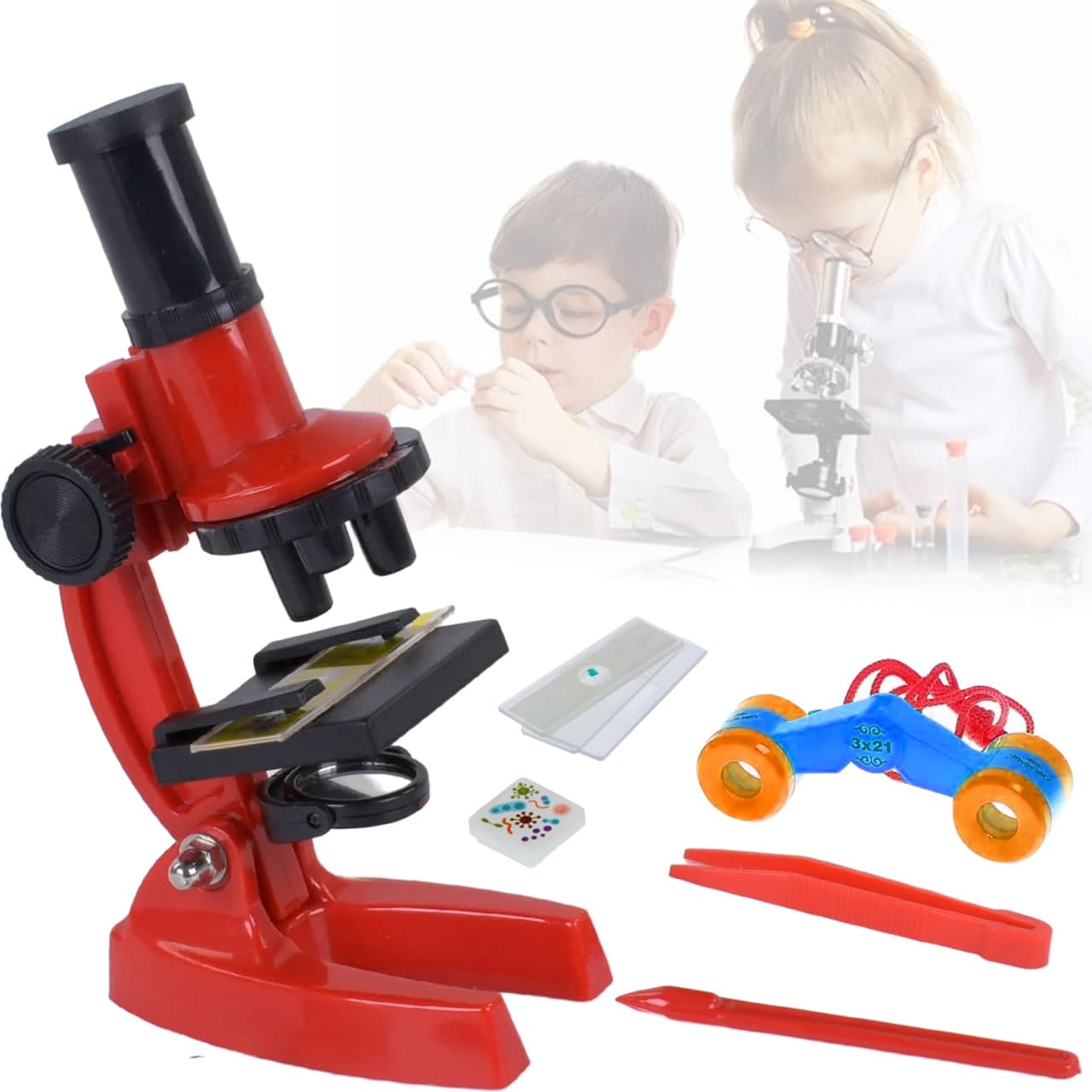 Детский микроскоп A-toys Microscope Set набор для научных исследований с увеличением 100х-200х-300х с аксессуарами Красный
Детский микроскоп A-toys Microscope Set набор для научных исследований с увеличением 100х-200х-300х с аксессуарами Красный