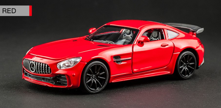 Модель автомобиля Mercedes-Benz GT 1:32 со звуковой и световой функцией красного цвета
Модель автомобиля Mercedes-Benz GT 1:32 со звуковой и световой функцией красного цвета