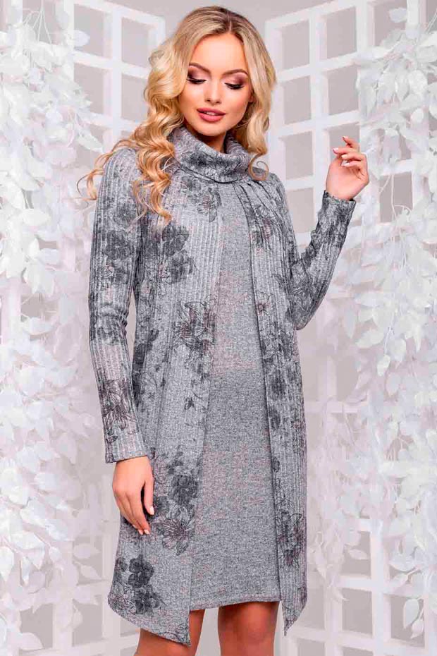 Женское Seventeen трикотажное платье с принтом и отлетной полочкой цвет серый XXL (890.2891)
Женское Seventeen трикотажное платье с принтом и отлетной полочкой цвет серый XXL (890.2891)