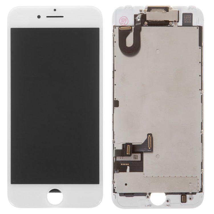 Дисплей для iPhone 7, білий, із сенсорним екраном, з рамкою, AAA, Tianma, з камерою, з динаміком
Дисплей для iPhone 7, білий, із сенсорним екраном, з рамкою, AAA, Tianma, з камерою, з динаміком