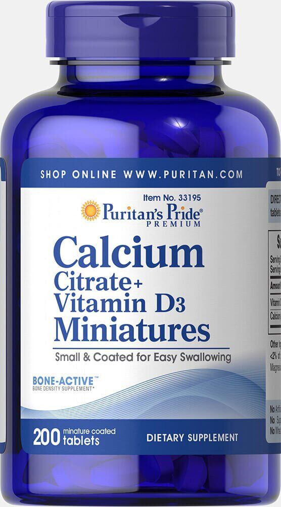Кальций Цитрат + витамин Д3 Puritan's Pride (Calcium Citrate + Vitamin D3 Miniatures) 200 таблеток
Кальций Цитрат + витамин Д3 Puritan's Pride (Calcium Citrate + Vitamin D3 Miniatures) 200 таблеток