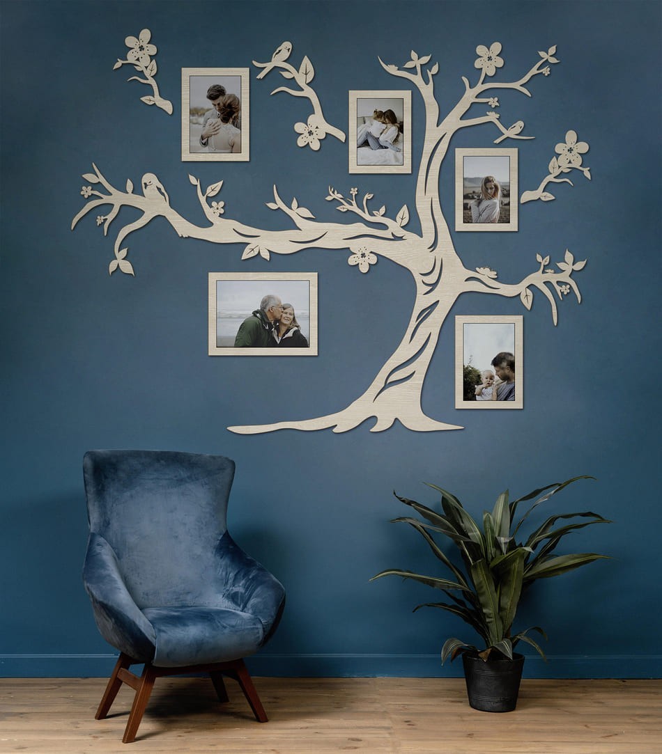 Семейное дерево для фотографий 5 рамок LikeWood Family L 200×155 см Натуральное дерево
Семейное дерево для фотографий 5 рамок LikeWood Family L 200×155 см Натуральное дерево