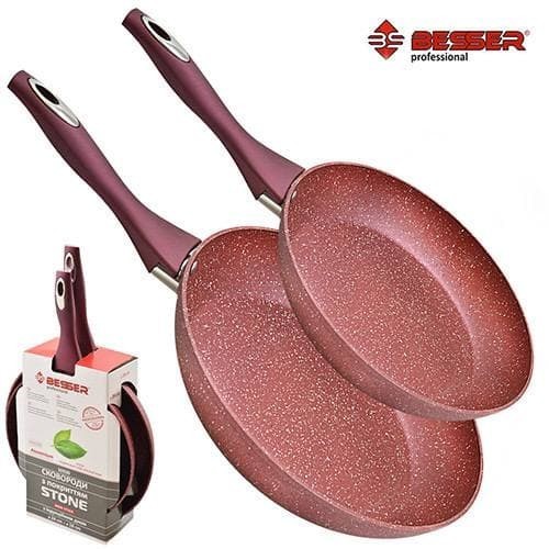 Cковороды 2 шт. с антипригарным гранитным покрытием Besser Stone BS-10330 Сковородки для всех видов плит
Cковороды 2 шт. с антипригарным гранитным покрытием Besser Stone BS-10330 Сковородки для всех видов плит