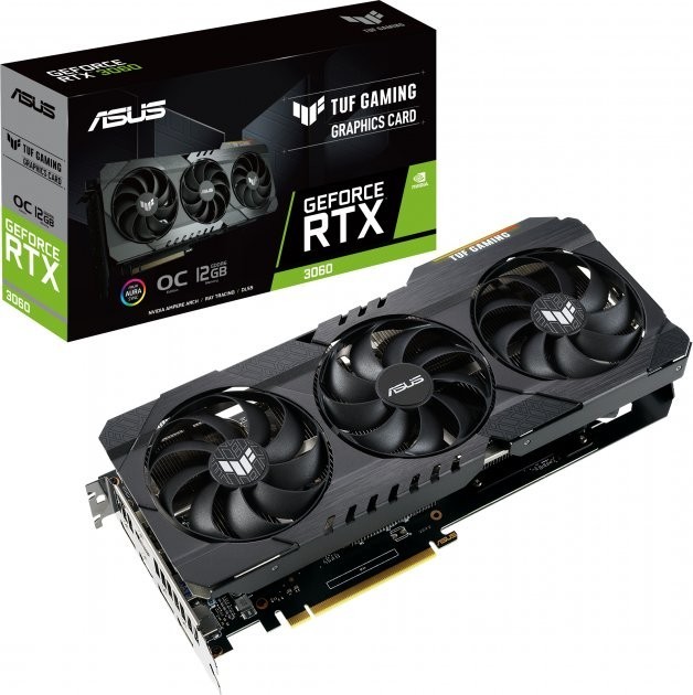 Видеокарта GeForce RTX 3060 12Gb GDDR6 Asus TUF OC V2 GAMING LHR (TUF-RTX3060-O12G-V2-GAMING)
Видеокарта GeForce RTX 3060 12Gb GDDR6 Asus TUF OC V2 GAMING LHR (TUF-RTX3060-O12G-V2-GAMING)