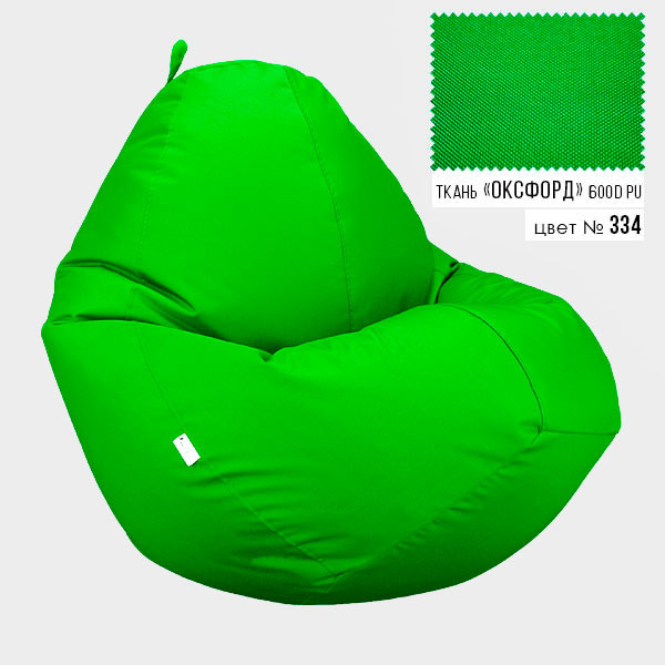Бескаркасное кресло мешок груша Овал XXL 90x130 салатовый (Оксфорд 600D PU)
Бескаркасное кресло мешок груша Овал XXL 90x130 салатовый (Оксфорд 600D PU)