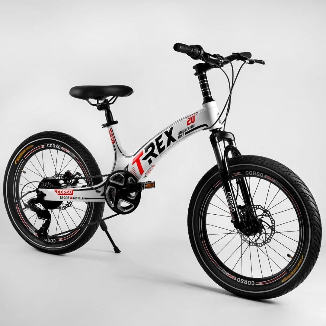 Детский спортивный велосипед 20’’ CORSO «T-REX» Спици магниевая рама, 7 скоростей, собран на 75% Бело-черно-красный
Детский спортивный велосипед 20’’ CORSO «T-REX» Спици магниевая рама, 7 скоростей, собран на 75% Бело-черно-красный