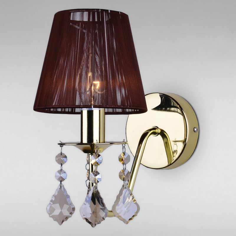 Бра настінне з коричневим абажуром Light House LS-11489GD-1 GD BROWN золото
Бра настінне з коричневим абажуром Light House LS-11489GD-1 GD BROWN золото