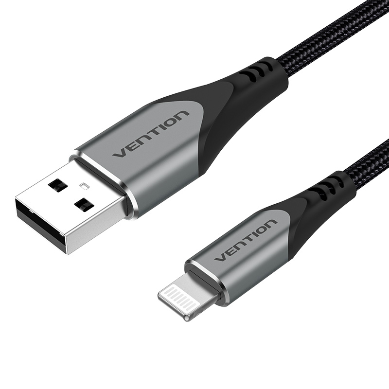 Кабель USB-Lightning Vention TPE Nylon MFi C89 2.4A 480Mbps nickel-plated 0.5m Grey
Кабель USB-Lightning Vention TPE Nylon MFi C89 2.4A 480Mbps nickel-plated 0.5m Grey