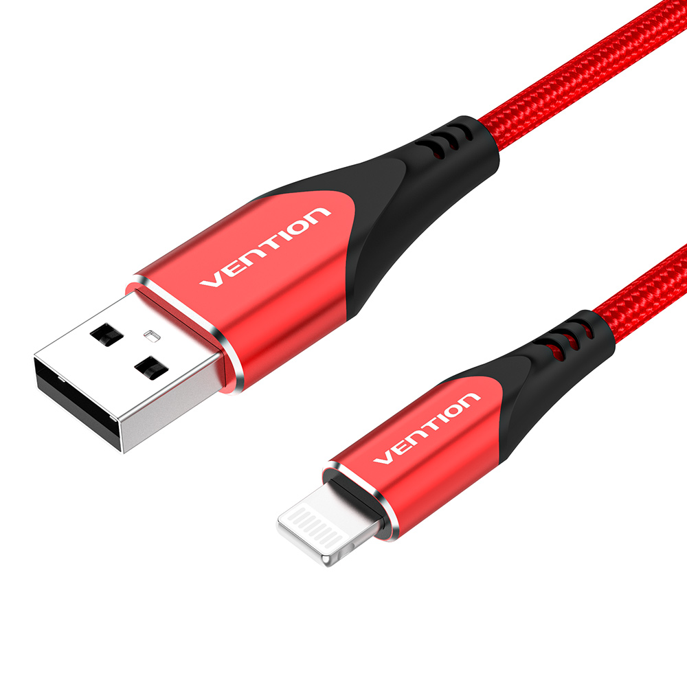 Кабель USB-Lightning Vention TPE Nylon MFi C89 2.4A 480Mbps nickel-plated 1.5m Red
Кабель USB-Lightning Vention TPE Nylon MFi C89 2.4A 480Mbps nickel-plated 1.5m Red