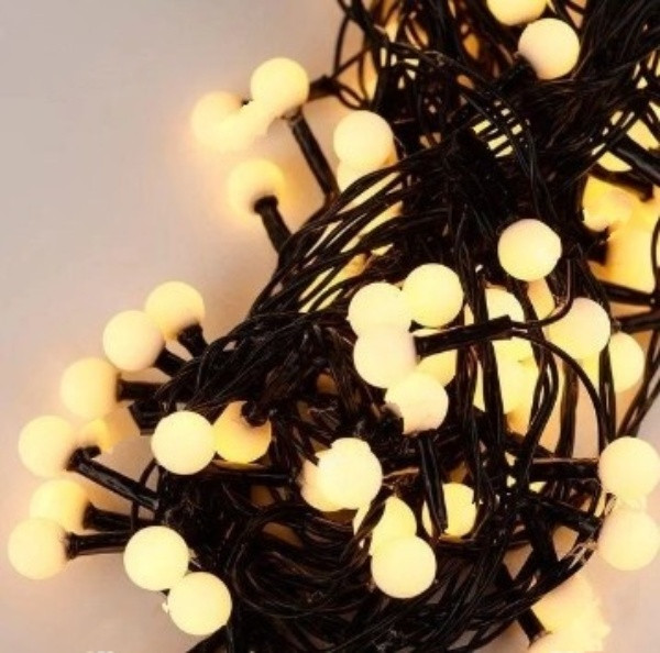 Гирлянда Шарики 10мм 100 LED 6м черный провод белый теплый SEZ 1312-07 (NAT06504) 
Гирлянда Шарики 10мм 100 LED 6м черный провод белый теплый SEZ 1312-07 (NAT06504)