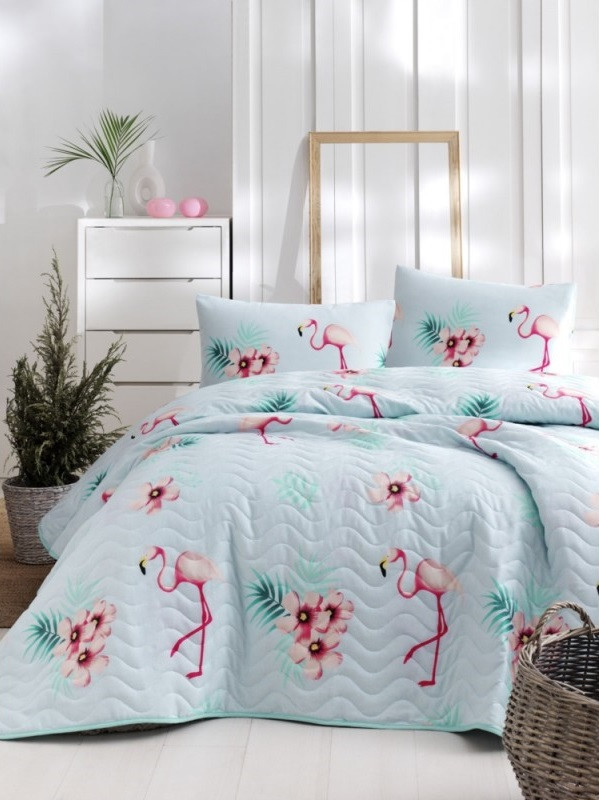 Покрывало стеганное с наволочками 200*220 Eponj Home Flamenco mint ментоловый евро размер
Покрывало стеганное с наволочками 200*220 Eponj Home Flamenco mint ментоловый евро размер