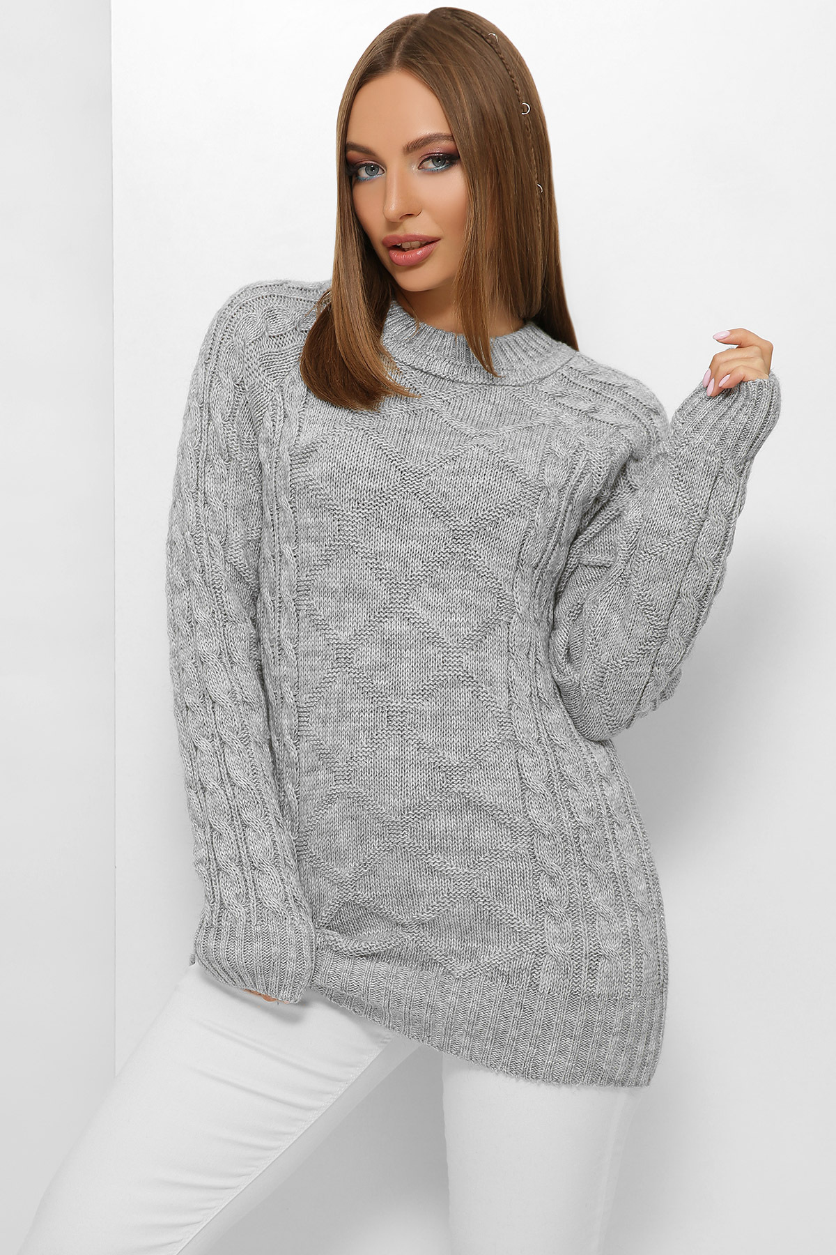 Свитер вязаный цвет темно-серый размер One size FGg_75690
Свитер вязаный цвет темно-серый размер One size FGg_75690