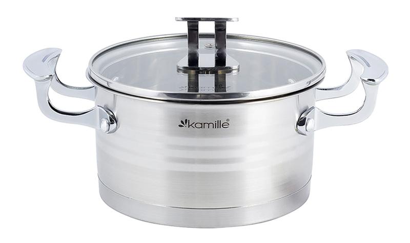 Кастрюля индукционная Kamille Casserote 2.4л из нержавеющей стали со стеклянной крышкой
Кастрюля индукционная Kamille Casserote 2.4л из нержавеющей стали со стеклянной крышкой