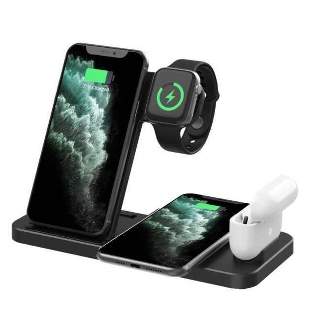 Беспроводное зарядное устройство 4 в 1 Qi 15 Вт для iPhone 12 11 Pro XS MAX XR X 8 Apple Watch SE 6 5 4 3 AirPods
Беспроводное зарядное устройство 4 в 1 Qi 15 Вт для iPhone 12 11 Pro XS MAX XR X 8 Apple Watch SE 6 5 4 3 AirPods
