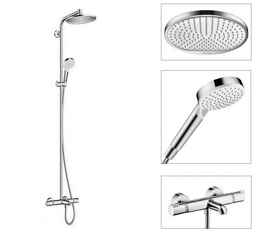 Душевая система Crometta S Showerpipe 240 1jet для ванны с термостатом (27320000)
Душевая система Crometta S Showerpipe 240 1jet для ванны с термостатом (27320000)