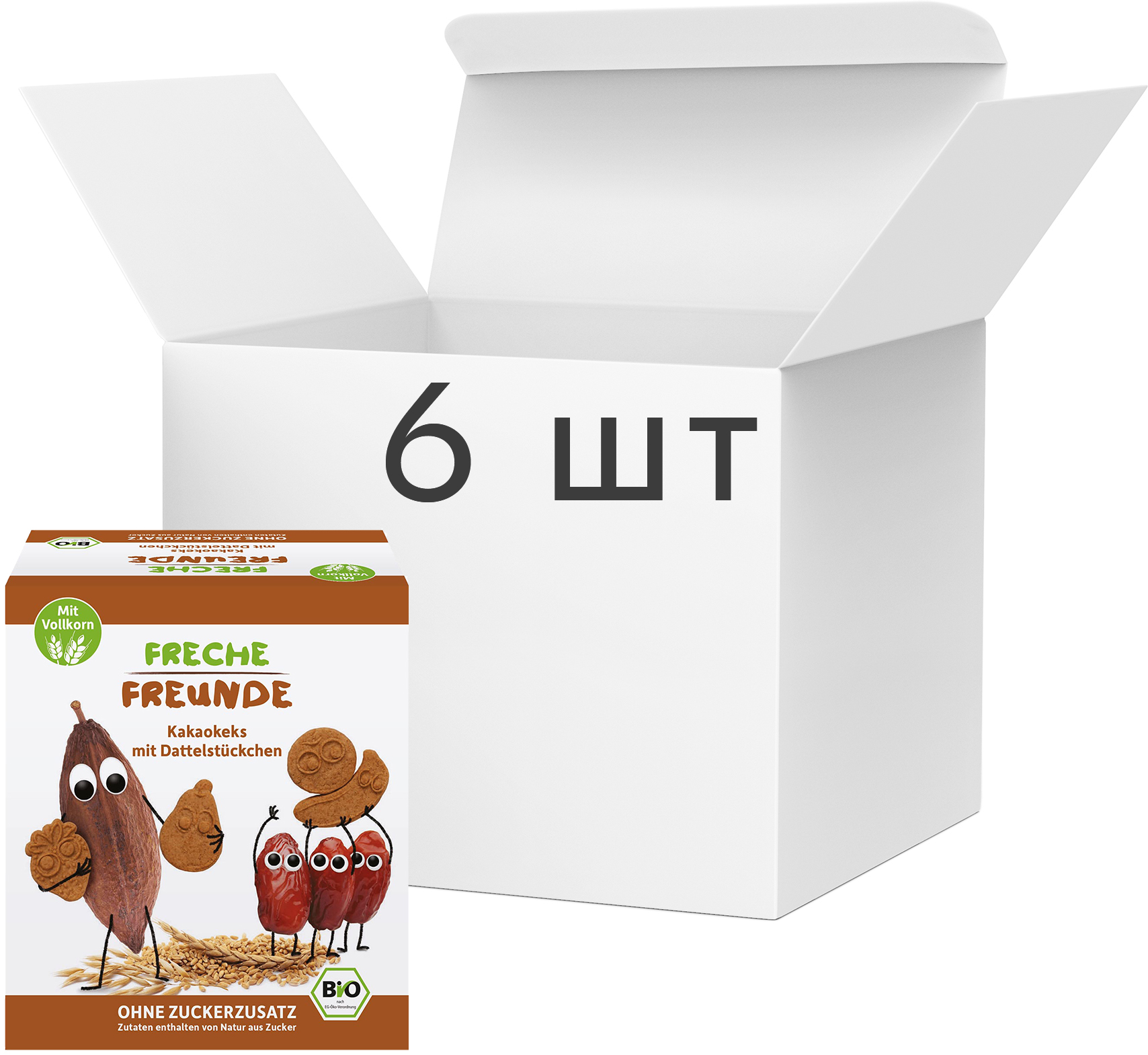 Упаковка Печенья детского органического Freche Freunde с Какао и финиками без без сахара, яиц и дрожжей 6х125 г (4260618521045)
Упаковка Печенья детского органического Freche Freunde с Какао и финиками без без сахара, яиц и дрожжей 6х125 г (4260618521045)
