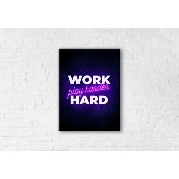 Картина на холсте прямоугольная I-Art Work hard play harder 45x60см
Картина на холсте прямоугольная I-Art Work hard play harder 45x60см