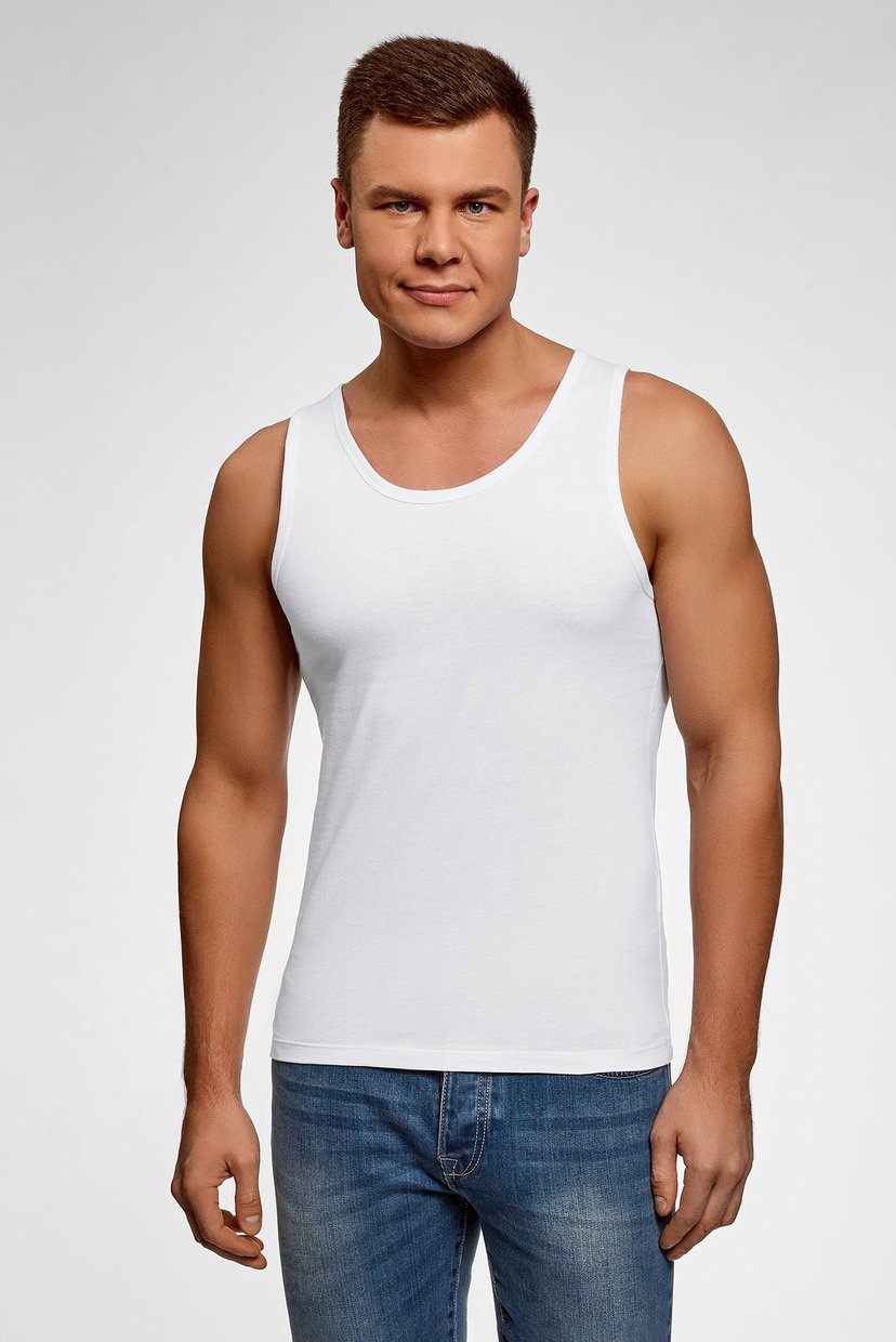 Мужская белая майка Oodji XXL 5B700000T3/44135N/1000N
Мужская белая майка Oodji XXL 5B700000T3/44135N/1000N