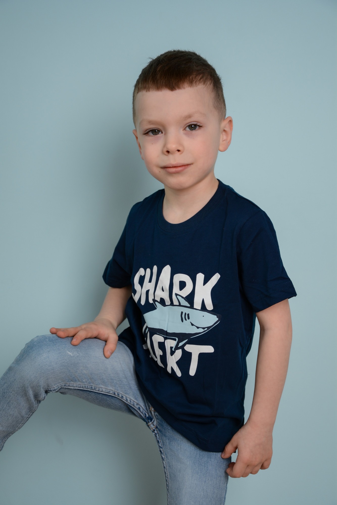 Футболка для мальчика Lupilu 98-104 синяя с акулой
Футболка для мальчика Lupilu 98-104 синяя с акулой