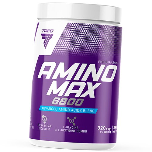 Аминокислотный Комплекс для восстановления и роста массы, Amino Max 6800, Trec Nutrition 320капс (27101004)
Аминокислотный Комплекс для восстановления и роста массы, Amino Max 6800, Trec Nutrition 320капс (27101004)