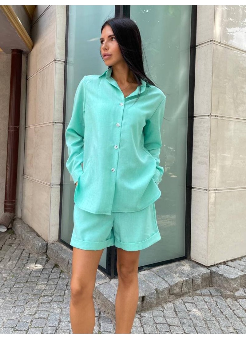 Костюм женский хлопковый рубашка с шортами Modern Boutique мятный, КО026, Костюм женский хлопковый рубашка с шортами Modern Boutique мятный, S КО026
Костюм женский хлопковый рубашка с шортами Modern Boutique мятный, КО026, Костюм женский хлопковый рубашка с шортами Modern Boutique мятный, S КО026