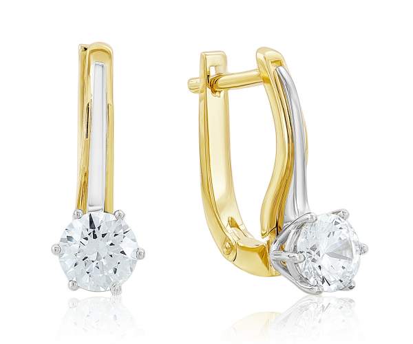 Серьги из комбинированного золота с камнями SWAROVSKI Zirconia, "Калипсо", С4055/2SW
Серьги из комбинированного золота с камнями SWAROVSKI Zirconia, "Калипсо", С4055/2SW