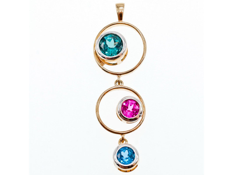 Серебряный кулон в позолоте с аквамарином, топазом и турмалином Натуральный Sky Jewelry 002325
Серебряный кулон в позолоте с аквамарином, топазом и турмалином Натуральный Sky Jewelry 002325
