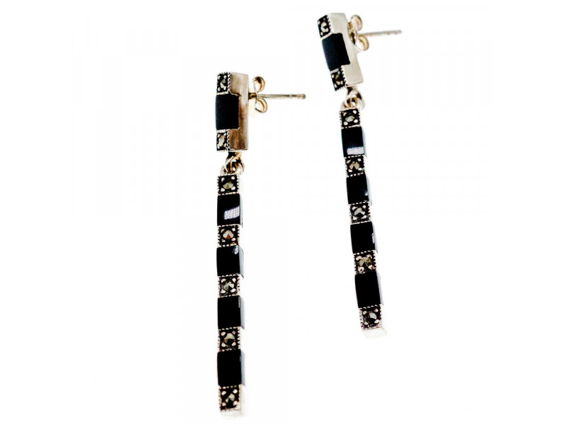 Серебряные серьги 925 проба с нефритом и камнями морион Натуральный Sky Jewelry 002484
Серебряные серьги 925 проба с нефритом и камнями морион Натуральный Sky Jewelry 002484