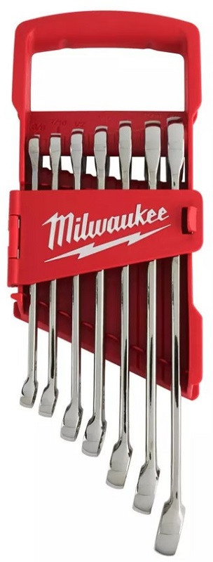 Набір дюймових ключів рожково накидних Milwaukee з трещіткою 7шт 4932464995
Набір дюймових ключів рожково накидних Milwaukee з трещіткою 7шт 4932464995