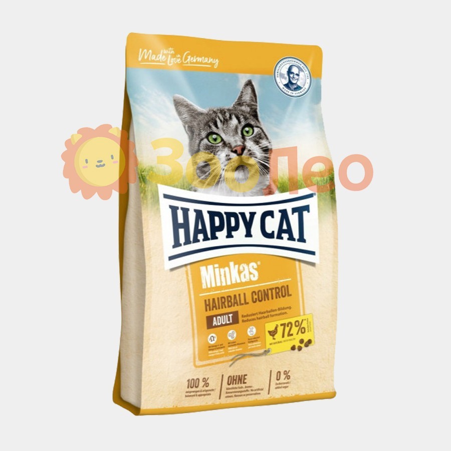 Happy Cat Minkas Hairball Control - Сухой корм для взрослых кошек с птицей, контроль за образованием комков шерсти в ЖКТ 10 кг
Happy Cat Minkas Hairball Control - Сухой корм для взрослых кошек с птицей, контроль за образованием комков шерсти в ЖКТ 10 кг