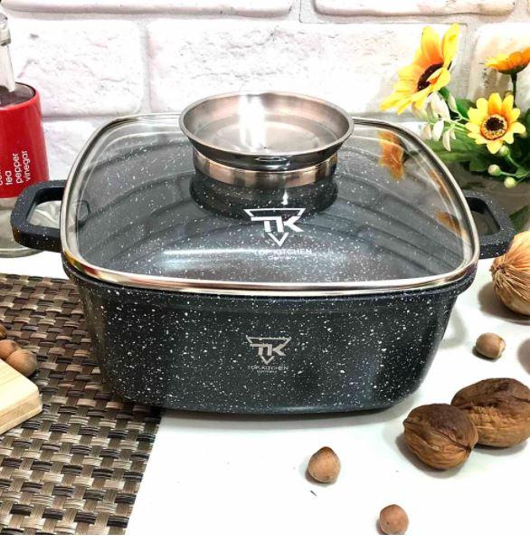 Кастрюля-казан квадратная с мраморным покрытием Top Kitchen TК00056 6,7 л Black
Кастрюля-казан квадратная с мраморным покрытием Top Kitchen TК00056 6,7 л Black