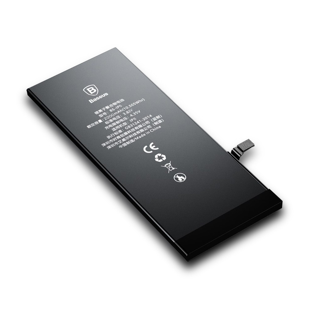 Аккумулятор Baseus BS-IP6 для Apple iPhone 6, Li-ion, 3,82 B, 2200mAh, (ACCB-BIP6), High Capacity
Аккумулятор Baseus BS-IP6 для Apple iPhone 6, Li-ion, 3,82 B, 2200mAh, (ACCB-BIP6), High Capacity