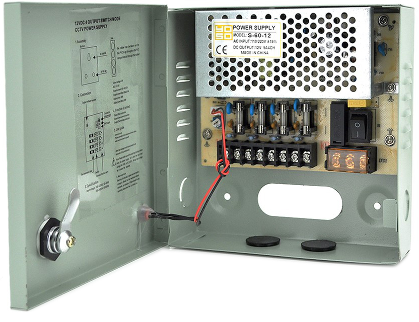 Импульсный блок питания Voltronic 12V-5A/4CH в боксе с замком перфорированный, 4-х канальный
Импульсный блок питания Voltronic 12V-5A/4CH в боксе с замком перфорированный, 4-х канальный