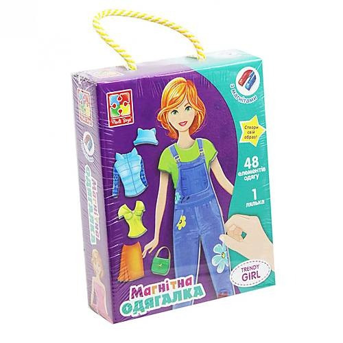 Детская игра "Магнитная одевашка "Trendy Girl" VT3702-22, 48 элементов одежды Vladi Toys
Детская игра "Магнитная одевашка "Trendy Girl" VT3702-22, 48 элементов одежды Vladi Toys