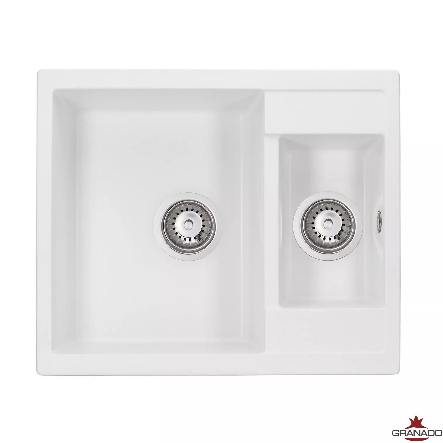 Гранитная мойка Granado Samora 57,9*48,8*20см. с дополнительной чашей, белый
Гранитная мойка Granado Samora 57,9*48,8*20см. с дополнительной чашей, белый