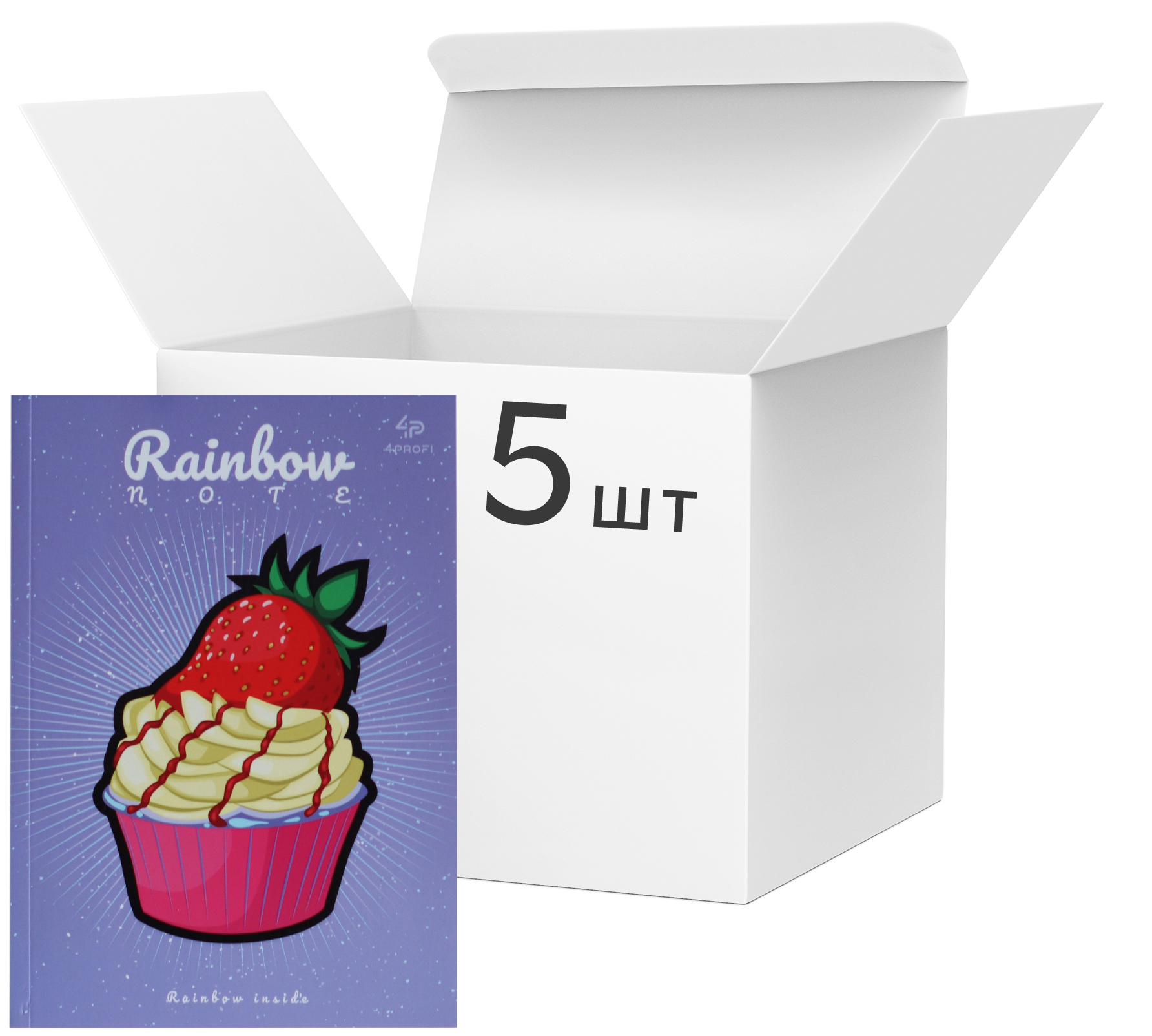 Упаковка блокнотов 4Profi Profiplan Artbook Rainbow Cake A5 без линовки 48 листов Violet 5 шт (901210)
Упаковка блокнотов 4Profi Profiplan Artbook Rainbow Cake A5 без линовки 48 листов Violet 5 шт (901210)