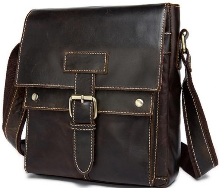 Кожаная мужская сумка Vintage 21х28х6 см Коричневый 
Кожаная мужская сумка Vintage 21х28х6 см Коричневый