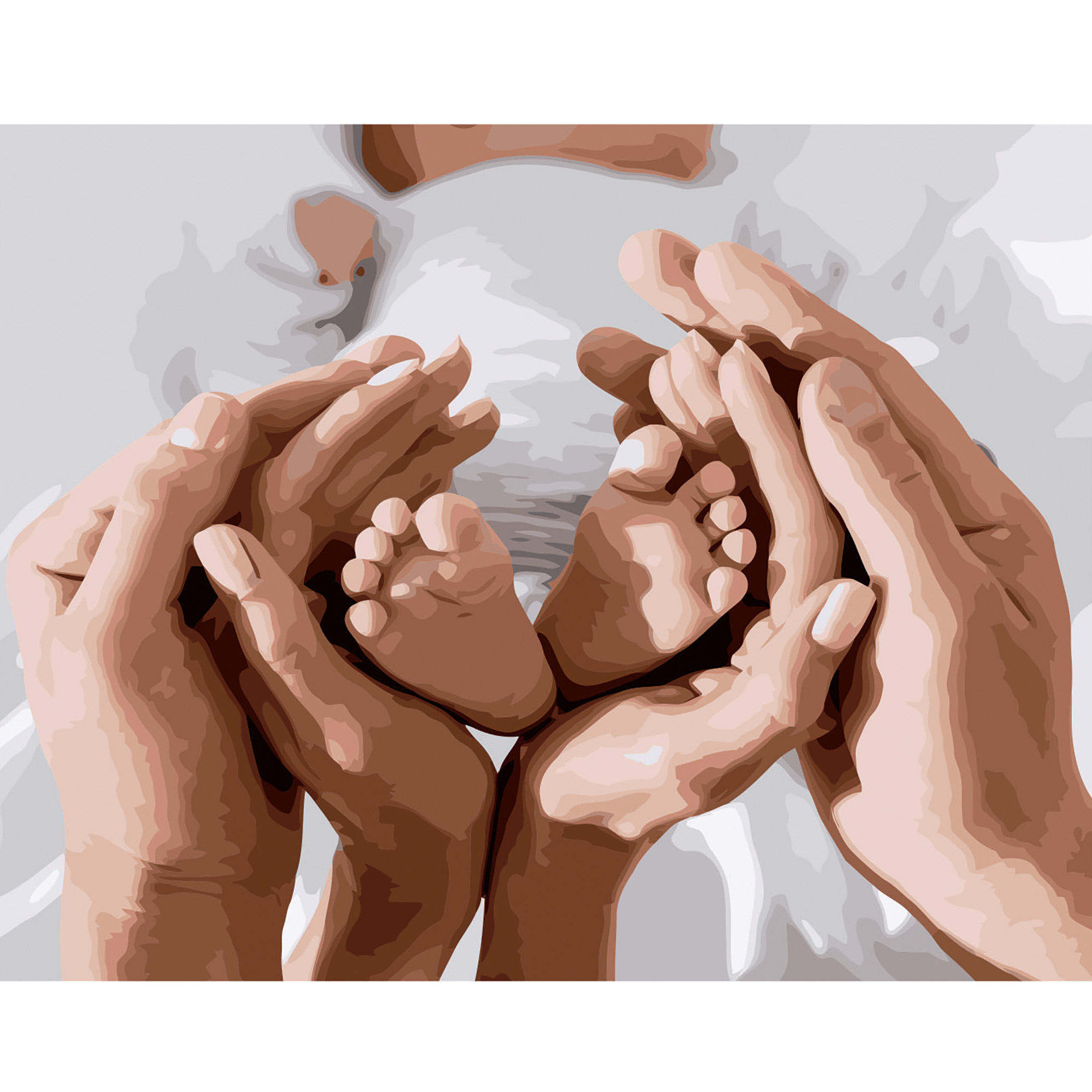 Картина по номерам "Маленькие ножки в ладошках" Strateg 40х50 см (tvo0003354) Разноцветный
Картина по номерам "Маленькие ножки в ладошках" Strateg 40х50 см (tvo0003354) Разноцветный