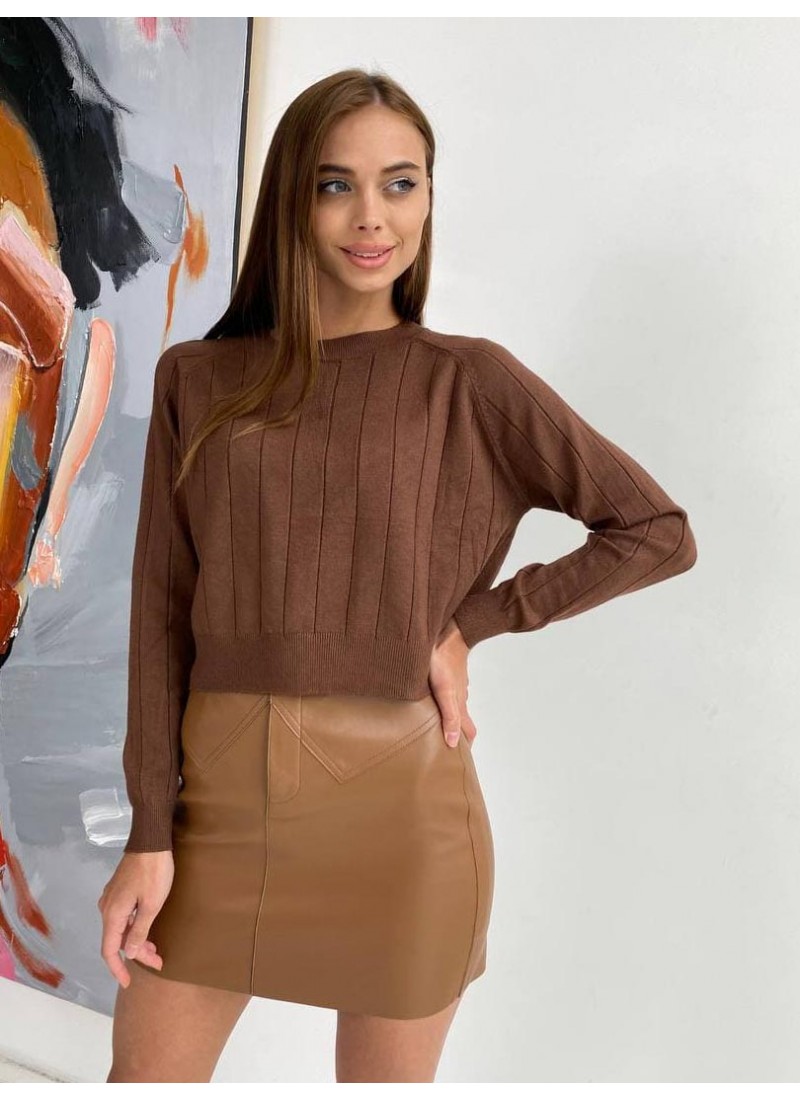 Свитерок с круглой горловиной из мягкого вязанного трикотажа Modern Boutique коричневый, one size СВ2412
Свитерок с круглой горловиной из мягкого вязанного трикотажа Modern Boutique коричневый, one size СВ2412