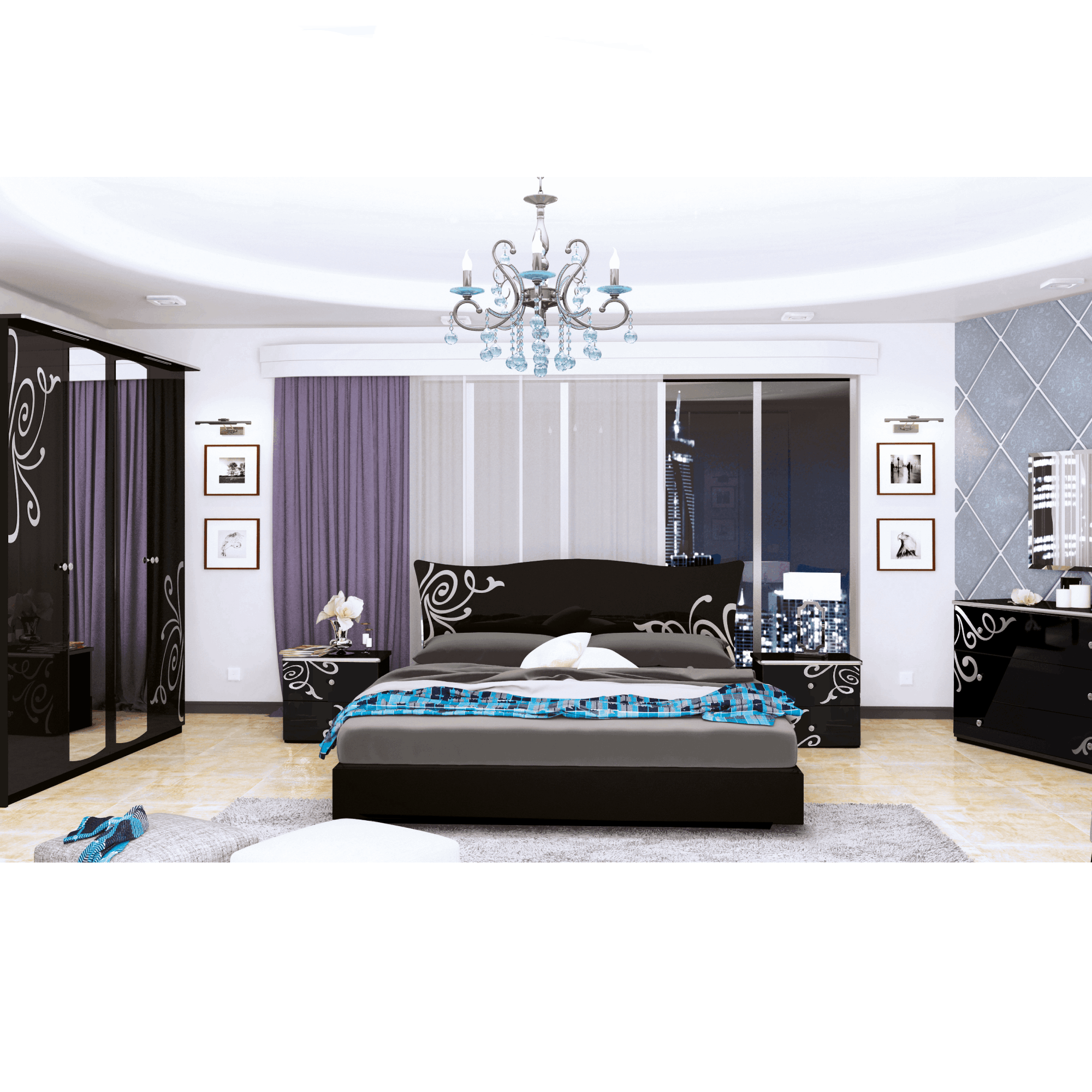 Спальня MiroMark Bogema Черный глянец BG-104-BL + LM-36-ZV + OP-08-WB + OP-06-WB
Спальня MiroMark Bogema Черный глянец BG-104-BL + LM-36-ZV + OP-08-WB + OP-06-WB